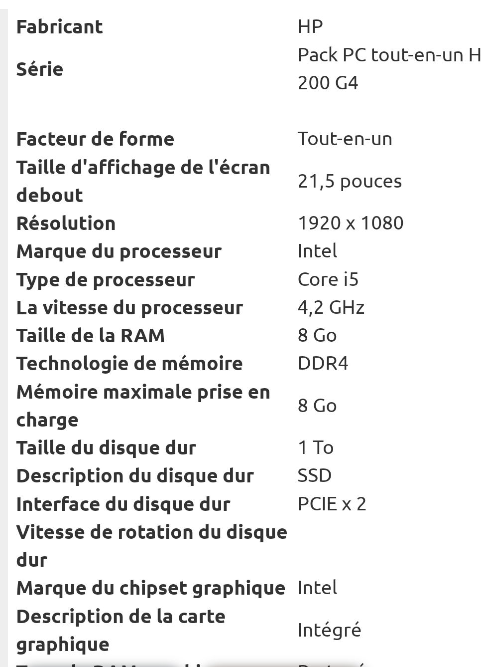 PH bureautique unité centrale intégrée