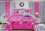 Draps de trois places avec rideaux assortis
