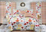 Draps de trois places avec rideaux assortis