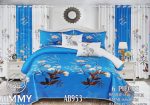 Draps de trois places avec rideaux assortis
